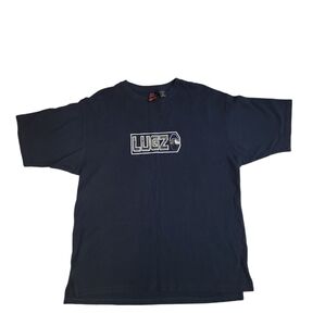 Lugz Vintage 90s Y2K‎ Mens Embroidered Logo Skater Punk T Shirt Size XL